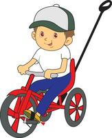 des gamins équitation cycle vecteur logo