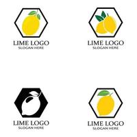 icône de modèle de vecteur de logo de citron vert frais