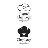 illustration vectorielle de chapeau chef logo modèle vecteur