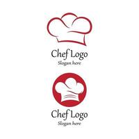 illustration vectorielle de chapeau chef logo modèle vecteur