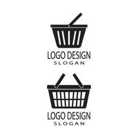 Panier et panier d'achat logo vector modèle illustration design