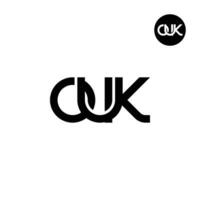 lettre ouk monogramme logo conception vecteur