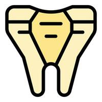 gemme dentisterie icône vecteur plat