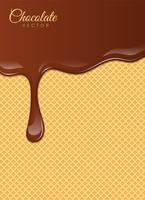 Chocolat liquide ou peinture brune. Illustration vectorielle vecteur