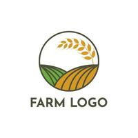 blé ferme logo conception Créatif idée avec cercle forme vecteur