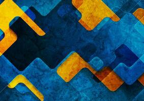 Orange et bleu brillant grunge géométrique formes abstrait Contexte vecteur