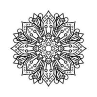 décoratif mandala et modèle pour Mehndi, mariage, tatouage, Islam, Indien, arabe. contour mandalas coloration livre page. vecteur