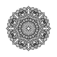 décoratif mandala et modèle pour Mehndi, mariage, tatouage, Islam, Indien, arabe. contour mandalas coloration livre page. vecteur