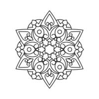 décoratif mandala et modèle pour Mehndi, mariage, tatouage, Islam, Indien, arabe. contour mandalas coloration livre page. vecteur