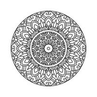 décoratif mandala et modèle pour Mehndi, mariage, tatouage, Islam, Indien, arabe. contour mandalas coloration livre page. vecteur