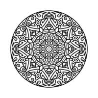 décoratif mandala et modèle pour Mehndi, mariage, tatouage, Islam, Indien, arabe. contour mandalas coloration livre page. vecteur