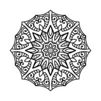 décoratif mandala et modèle pour Mehndi, mariage, tatouage, Islam, Indien, arabe. contour mandalas coloration livre page. vecteur