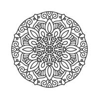 décoratif mandala et modèle pour Mehndi, mariage, tatouage, Islam, Indien, arabe. contour mandalas coloration livre page. vecteur