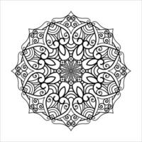 décoratif mandala et modèle pour Mehndi, mariage, tatouage, Islam, Indien, arabe. contour mandalas coloration livre page. vecteur