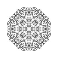 décoratif mandala et modèle pour Mehndi, mariage, tatouage, Islam, Indien, arabe. contour mandalas coloration livre page. vecteur