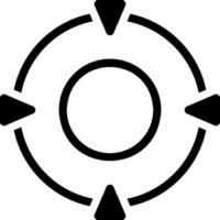 icône de glyphe cible vecteur