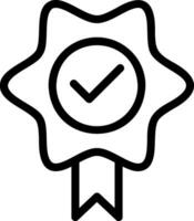 icône de ligne de badge vecteur