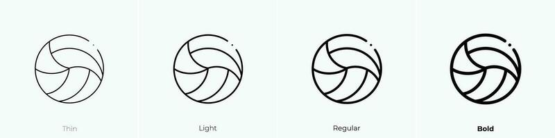 voleyball icône. mince, lumière, ordinaire et audacieux style conception isolé sur blanc Contexte vecteur