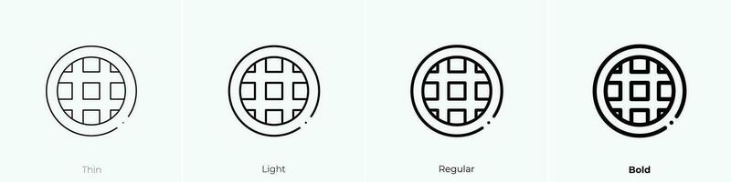 gaufre icône. mince, lumière, ordinaire et audacieux style conception isolé sur blanc Contexte vecteur