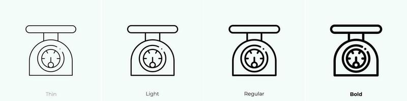 poids icône. mince, lumière, ordinaire et audacieux style conception isolé sur blanc Contexte vecteur