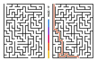 abstrait Labyrinthe puzzle labyrinthe avec entrée et sortie. Labyrinthe pour activité livre. résolution de problème puzzles Jeux pour classeur. vecteur illustration - eps dix