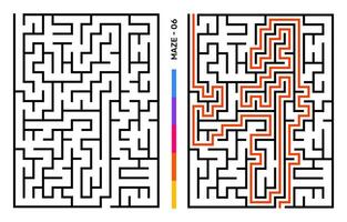 abstrait Labyrinthe puzzle labyrinthe avec entrée et sortie. Labyrinthe pour activité livre. résolution de problème puzzles Jeux pour classeur. vecteur illustration - eps dix