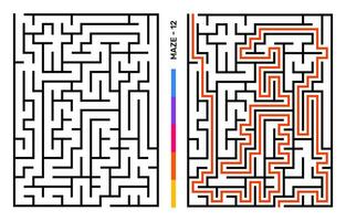 abstrait Labyrinthe puzzle labyrinthe avec entrée et sortie. Labyrinthe pour activité livre. résolution de problème puzzles Jeux pour classeur. vecteur illustration - eps dix