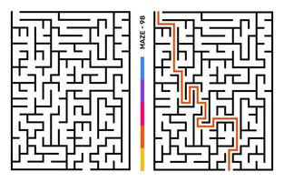 abstrait Labyrinthe puzzle labyrinthe avec entrée et sortie. Labyrinthe pour activité livre. résolution de problème puzzles Jeux pour classeur. vecteur illustration - eps dix