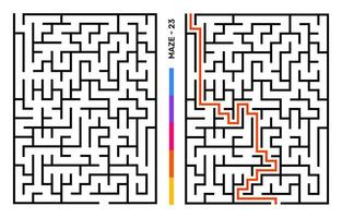 abstrait Labyrinthe puzzle labyrinthe avec entrée et sortie. Labyrinthe pour activité livre. résolution de problème puzzles Jeux pour classeur. vecteur illustration - eps dix