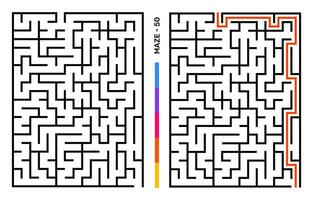 abstrait Labyrinthe puzzle labyrinthe avec entrée et sortie. Labyrinthe pour activité livre. résolution de problème puzzles Jeux pour classeur. vecteur illustration - eps dix