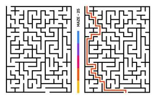 abstrait Labyrinthe puzzle labyrinthe avec entrée et sortie. Labyrinthe pour activité livre. résolution de problème puzzles Jeux pour classeur. vecteur illustration - eps dix