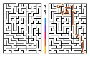 abstrait Labyrinthe puzzle labyrinthe avec entrée et sortie. Labyrinthe pour activité livre. résolution de problème puzzles Jeux pour classeur. vecteur illustration - eps dix