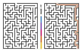 abstrait Labyrinthe puzzle labyrinthe avec entrée et sortie. Labyrinthe pour activité livre. résolution de problème puzzles Jeux pour classeur. vecteur illustration - eps dix