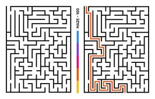 abstrait Labyrinthe puzzle labyrinthe avec entrée et sortie. Labyrinthe pour activité livre. résolution de problème puzzles Jeux pour classeur. vecteur illustration - eps dix