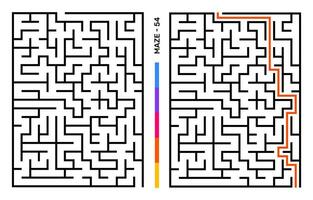 abstrait Labyrinthe puzzle labyrinthe avec entrée et sortie. Labyrinthe pour activité livre. résolution de problème puzzles Jeux pour classeur. vecteur illustration - eps dix