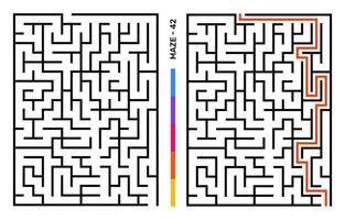 abstrait Labyrinthe puzzle labyrinthe avec entrée et sortie. Labyrinthe pour activité livre. résolution de problème puzzles Jeux pour classeur. vecteur illustration - eps dix