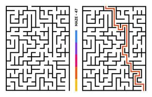 abstrait Labyrinthe puzzle labyrinthe avec entrée et sortie. Labyrinthe pour activité livre. résolution de problème puzzles Jeux pour classeur. vecteur illustration - eps dix