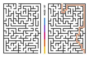 abstrait Labyrinthe puzzle labyrinthe avec entrée et sortie. Labyrinthe pour activité livre. résolution de problème puzzles Jeux pour classeur. vecteur illustration - eps dix