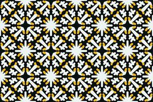 Oriental modèle. noir, blanc et Jaune Couleur avec arabe ornement. modèle, Contexte et fond d'écran pour votre conception. textile ornement. vecteur illustration.