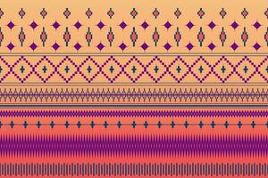 ethnique abstrait ikat sans couture modèle dans tissu.tribal Indien et maxican style. conception pour arrière-plan, fond d'écran, illustration, tissu, vêtements, tapis, textile, batique, broderie. vecteur