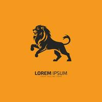 Lion minimal icône Lion abstrait logo dans agressif style abstrait logo vecteur