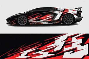 voiture wrap graphique racing abstrait pour wrap et vinyle autocollant vecteur