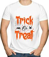 tour ou traiter content Halloween t chemise conception vecteur