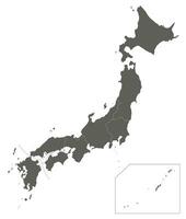 vecteur Vide carte de Japon avec Régions et administratif divisions. modifiable et clairement étiqueté couches.