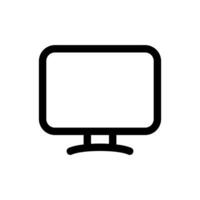 la télé icône dans branché plat style isolé sur blanc Contexte. la télé silhouette symbole pour votre site Internet conception, logo, application, ui. vecteur illustration, eps10.