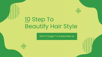 gratuit vert cheveux style embellir Youtube vignette, cheveux style embellir bannière vecteur