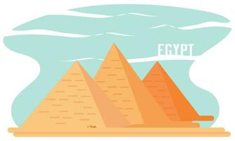 isolé groupe de gizeh pyramides Egypte Voyage vecteur