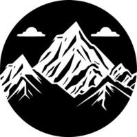 montagne, noir et blanc vecteur illustration