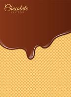 Chocolat liquide ou peinture brune. Illustration vectorielle vecteur