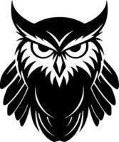 hibou - minimaliste et plat logo - vecteur illustration